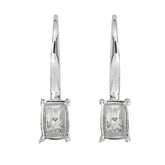 Sterling Silver Semi Mount Earrings Setting Cushion Cu 7x5 mm Leverback - Syzjewelry